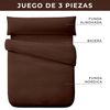 Funda Nórdica Tres Piezas (con Funda Almohada + Bajera) Vipalia Cama 100/105 Cm Chocolate