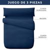 Funda Nórdica Tres Piezas (con Funda Almohada + Bajera) Vipalia Cama 135 Cm Marino