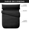 Funda Nórdica Tres Piezas (con Funda Almohada + Bajera) Vipalia Cama 100/105 Cm Negro