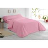 Funda Nórdica Tres Piezas (con Funda Almohada + Bajera) Vipalia Cama 135 Cm Rosa Claro