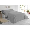 Funda Nórdica Tres Piezas (con Funda Almohada + Bajera) Vipalia Cama 135 Cm Gris