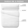 Funda Nórdica Tres Piezas (con Funda Almohada + Bajera) Vipalia Cama 180 Cm Blanco