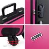 Maleta De Viaje Mediana Abs Texturizado Trolley 60cm Rígido 71160 Fucsia-antracita