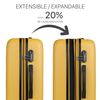 Maletas De Viaje Rígidas Abs Cabina Mediana Grande Expandibles T71500 Amarillo