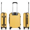 Maleta Cabina Abs Texturizado Trolley De Viaje Rígida Vuelos Low Cost T71550 Amarillo