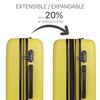 Maleta De Viaje Mediana Expandible Abs Trolley 60cm Itaca Sevron  T71560 Amarillo