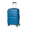 Maleta De Viaje Mediana Abs Texturizado Trolley 60cm 4 Ruedas Dobles T71660 Azul