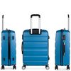 Maleta De Viaje Mediana Abs Texturizado Trolley 60cm 4 Ruedas Dobles T71660 Azul