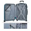 Maleta De Viaje Mediana Abs Texturizado Trolley 60cm 4 Ruedas Dobles T71660 Azul