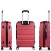 Maleta De Viaje Mediana Abs Texturizado Trolley 60cm 4 Ruedas Dobles T71660 Coral