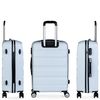 Maleta De Viaje Mediana Abs Texturizado Trolley 60cm 4 Ruedas Dobles T71660 Blanco