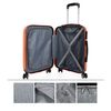 Maleta Cabina Abs Texturizado Trolley De Viaje Rígida Vuelos Low Cost T71550 Mandarina