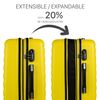 Maleta De Viaje Mediana Expandible Abs Trolley 60cm 4 Ruedas Dobles Simoa 71260 Amarillo