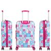 Juego De 2 Maletas Infantil De Niña De Viaje 4 Ruedas Itaca Modelo Aras 702300 Azul-fucsia