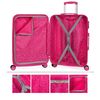 Maleta De Viaje Grande Policarbonato Trolley 60cm 4 Ruedas Dobles 702360 Azul-fucsia