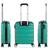 Pack 2 Maletas De Viaje Rígidas Cabina 4 Ruedas 55x40x20 Cm Trolley Abs T71650p Aguamarina