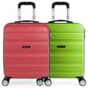 Pack 2 Maletas De Viaje Rígidas Cabina 4 Ruedas 55x40x20 Cm Trolley Abs T71650p Coral/pist