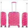 Maleta Cabina Policarbonato Trolley 55cm 4 Ruedas Dobles Candado Integrado 702450 Fucsia