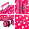 Maleta Cabina Policarbonato Trolley 55cm 4 Ruedas Dobles Candado Integrado 702450 Fucsia