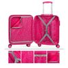 Maleta Cabina Policarbonato Trolley 55cm 4 Ruedas Dobles Candado Integrado 702450 Fucsia