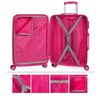 Maleta De Viaje Grande Policarbonato Trolley 60cm 4 Ruedas Dobles 702460 Fucsia