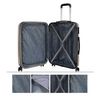 Maleta De Viaje Mediana Expandible Abs Trolley 60cm Itaca Sevron  T71560 Champagne