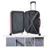 Maleta De Viaje Mediana Expandible Abs Trolley 60cm Itaca Sevron  T71560 Rosa