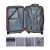 Set 2 Maletas De Viaje Cabina Rigidas 55/65cm Abs Con Mango Extensible 71215 Granate