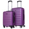 Set 2 Maletas De Viaje Cabina Rigidas 55/65cm Abs Con Mango Extensible 71215 Morado