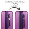 Set 2 Maletas De Viaje Cabina Rigidas 55/65cm Abs Con Mango Extensible 71215 Morado