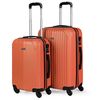 Maletas De Viaje Rígidas Cabina Y Mediana Extensible De Abs T71515 Mandarina