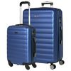 Set 2 Maletas De Viaje Rígidas 4 Ruedas Trolley Abs, Grande Extensible 71217 Azul