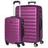 Set 2 Maletas De Viaje Rígidas 4 Ruedas Trolley Abs, Grande Extensible 71217 Morado