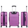 Juego De Maletas De Viaje Rígidas 4 Ruedas Dobles Trolley Abs Extensibles 71216 Morado