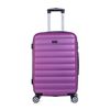 Juego De Maletas De Viaje Rígidas 4 Ruedas Dobles Trolley Abs Extensibles 71216 Morado