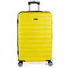 Set 2 Maletas De Viaje Rígidas 4 Ruedas Trolley Abs, Grande Extensible 71217 Amarillo