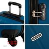 Maleta Cabina Abs Rígida 4 Ruedas Trolley De Viaje 55cm 771150 Azul Vaquero