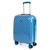 Maleta Cabina Policarbonato Trolley 55cm 4 Ruedas Dobles Candado Integrado 702450 Azul