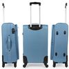 Maleta De Viaje Mediana Extensible Poliéster Eva Trolley 60cm Bolsillos 701060 Azul Vaquer