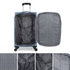 Maleta De Viaje Mediana Extensible Poliéster Eva Trolley 60cm Bolsillos 701060 Azul Vaquer