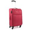 Maleta De Viaje Mediana Extensible Poliéster Eva Trolley 60cm Bolsillos 701060 Granate