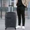 Maleta De Viaje Mediana Polipropileno Trolley 60cm 4 Ruedas Candado Tsa 760260 Gris Oscuro