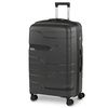 Maleta De Viaje Mediana Polipropileno Trolley 70cm 4 Ruedas Candado Tsa 760070 Gris Oscuro