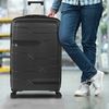 Maleta De Viaje Mediana Polipropileno Trolley 70cm 4 Ruedas Candado Tsa 760070 Gris Oscuro