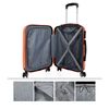 Juego De Maletas De Viaje Ligeras 3 Pzs. Set Trolley Abs 4 Ruedas Cabina + Grande + Necese