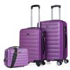 Juego De Maletas De Viaje Ligeras 2 Pzs. Set Trolley Abs 4 Ruedas (cabina + Mediana + Nece