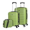 Juego De Maletas De Viaje Ligeras 2 Pzs. Set Trolley Abs 4 Ruedas (cabina + Mediana + Nece