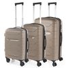 Juego De 3 Maletas De Viaje Rígidas Superresistente Cerradura Tsa 760200 Taupe