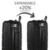 Juego De 2 Maletas De Viaje Rígidas Superresistente Cerradura Tsa 760215 Negro