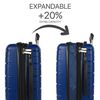 Juego De 2 Maletas De Viaje Rígidas Superresistente Cerradura Tsa 760216 Azul